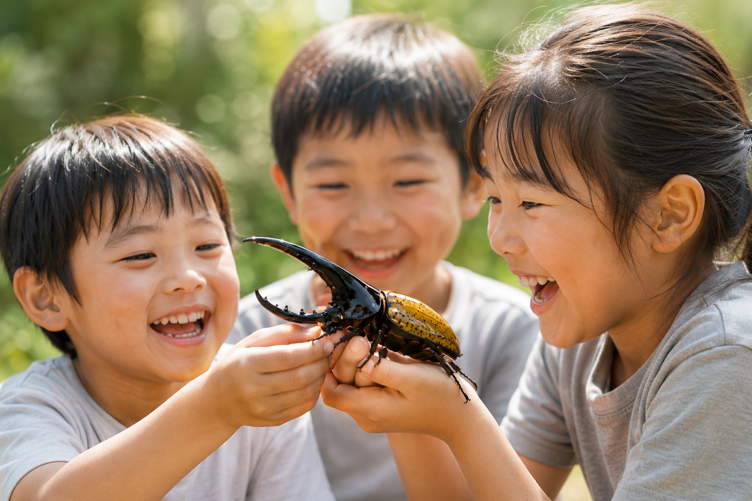 ヘラクレスを見て笑う子どもたち